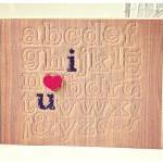 I Heart U (woodgrain) Card