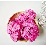 10 Flat Mini Mulberry Paper Flowers Sweet Pink /..