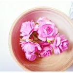Millinery Pink Heartshape Big Flowers Buds Paper..