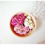 ! 30 Mulberry Mixed Pink Paper Rose Buds Flower/..