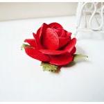 2 Rose Big Paper Flower Red / Pack