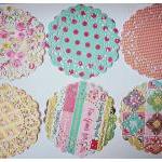 6 Parisian Lace Doily Mixed Pattern Paper / Pack