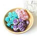 Mulberry Rose Buds Paper Flower Mixed Color / Pack