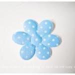 Polka Dot Blue Flower Felt / Pack