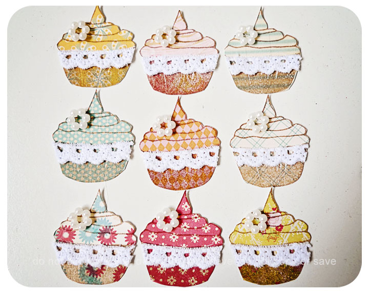 Cupcake Handmade Embellishment