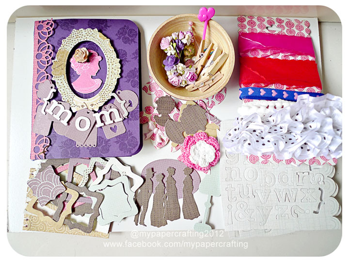 Happy Mother's Day Album Kit using Crate paper - Mia Collection 
