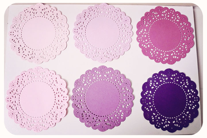 6 Parisian Lace Doily Purples / Pack