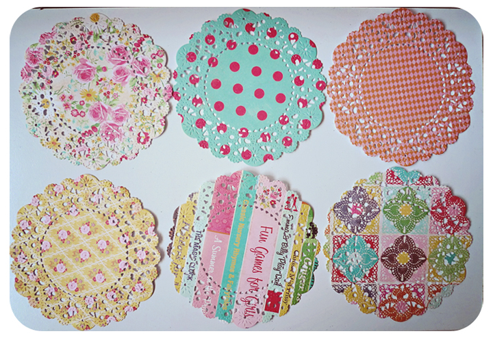 6 Parisian Lace Doily Mixed Pattern Paper / Pack