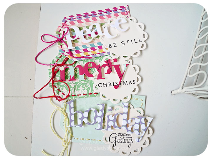 Peace. Merry. Holiday tags
