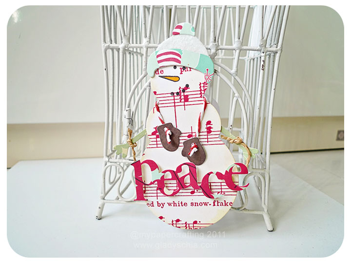 Red And White Snowman Card