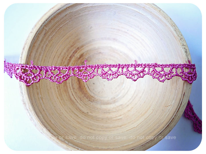 Scallop Purple Lace Cotton Trim
